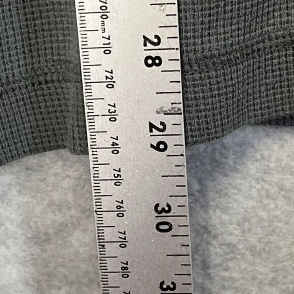 BANANA REPUBLIC 1/4 Zip Collared Gray Pullover Thermal Shirt Long Sleeve Mens XL